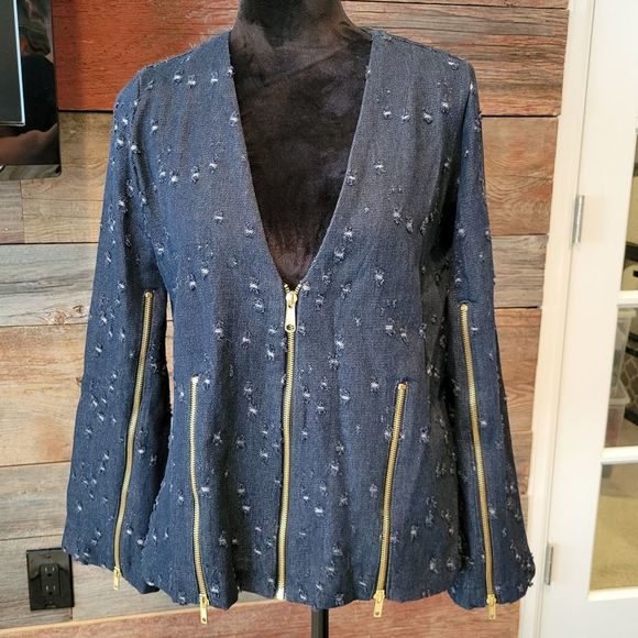 !!CUSTOM PIECE!! Ann Marie Bespoke Women's Denim Jacket Medium